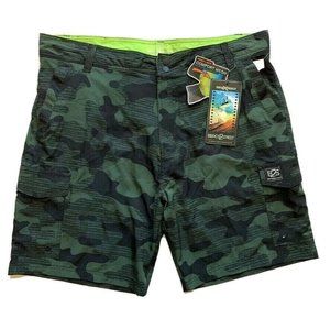 ZeroXposur Camo Cargo Hybrid Board Shorts Swim Trunks Mens XXL UPF 50+ Liner NWT